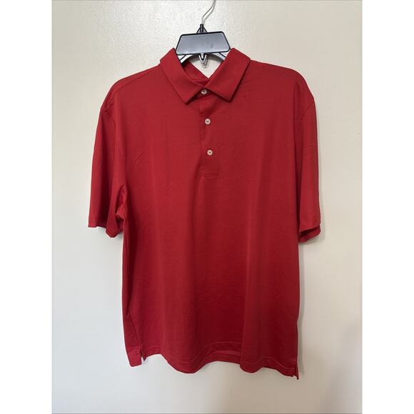 #2 Greg Norman Red Polyester / Spandex Play Dry Polo Golf Shirt Large - Picture 1 of 2